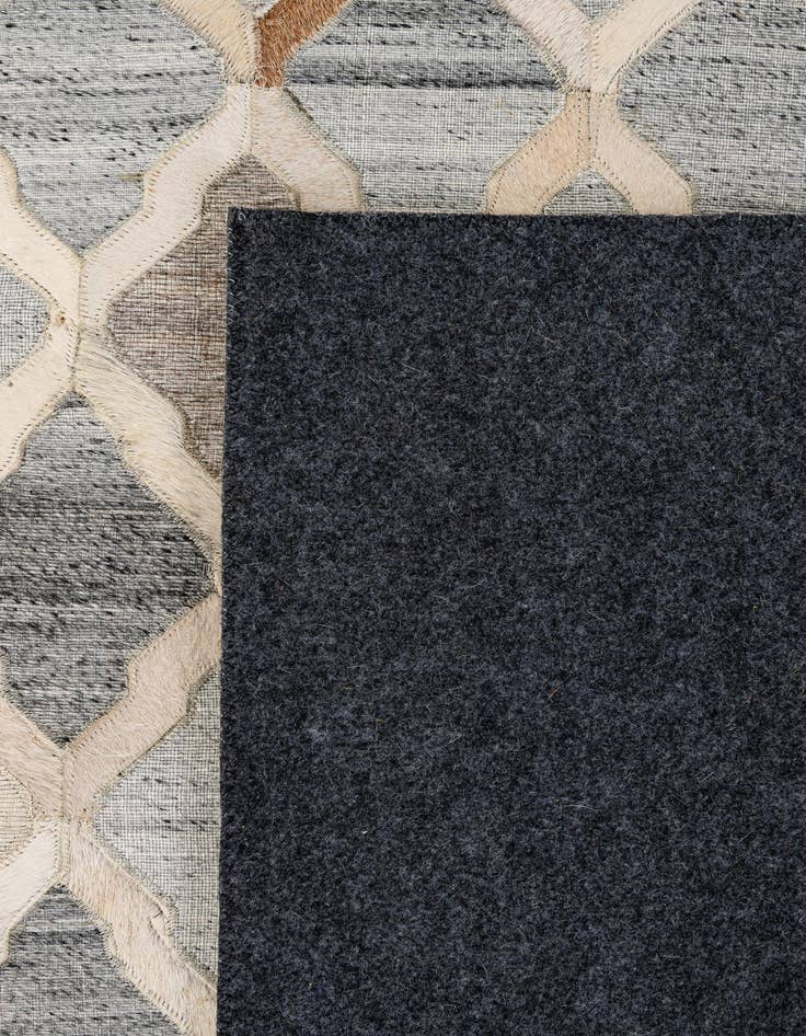 Detail image of  8' 1 x 9' 10 Cowhide - Patchwork Rug