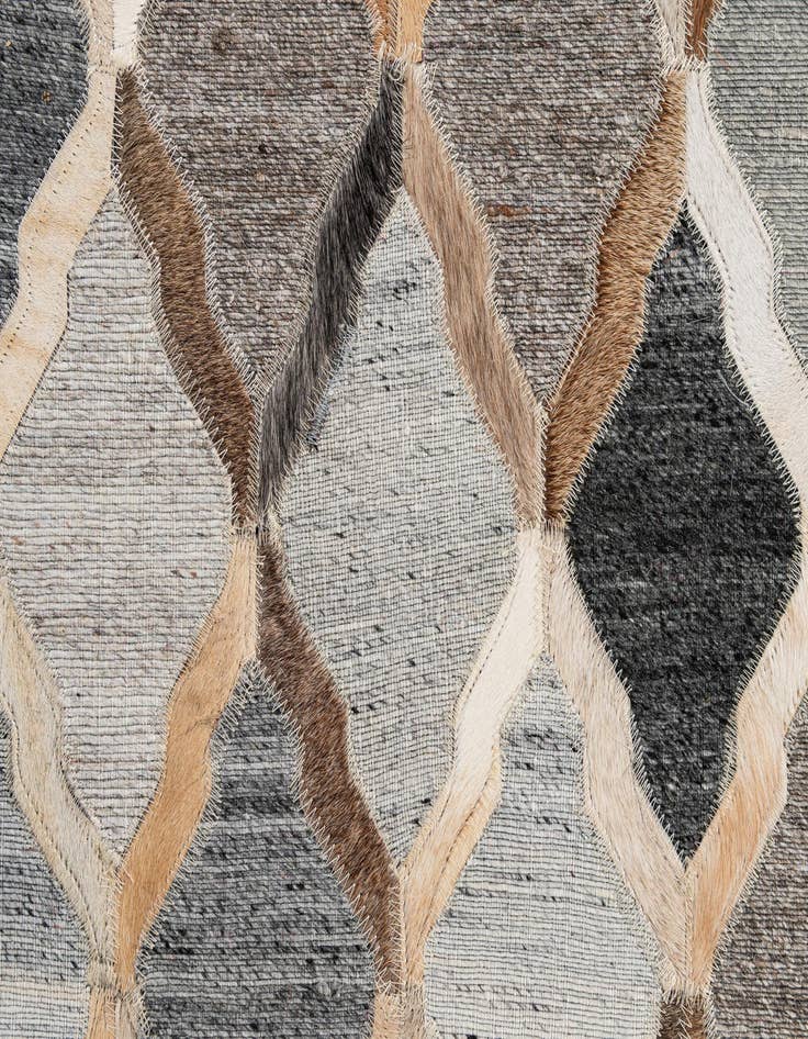 Detail image of  8' x 9' 10 Cowhide - Patchwork Rug