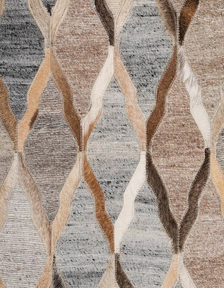 Detail image of  8' x 9' 10 Cowhide - Patchwork Rug