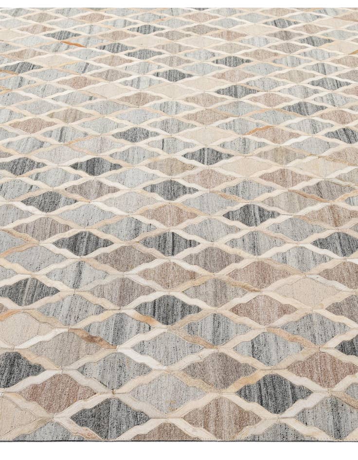 Detail image of  8' 1 x 9' 10 Cowhide - Patchwork Rug