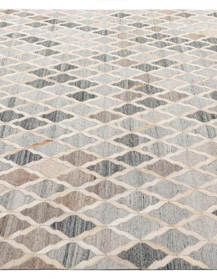 Detail image of  8' 1 x 9' 11 Cowhide - Patchwork Rug