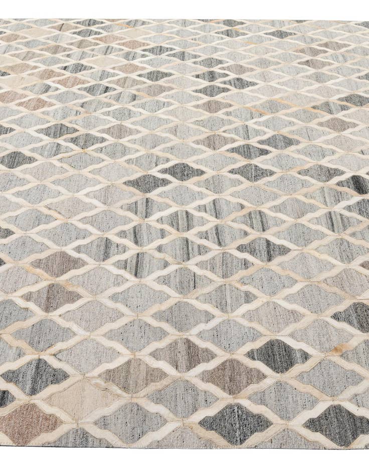 Detail image of  8' 1 x 9' 10 Cowhide - Patchwork Rug