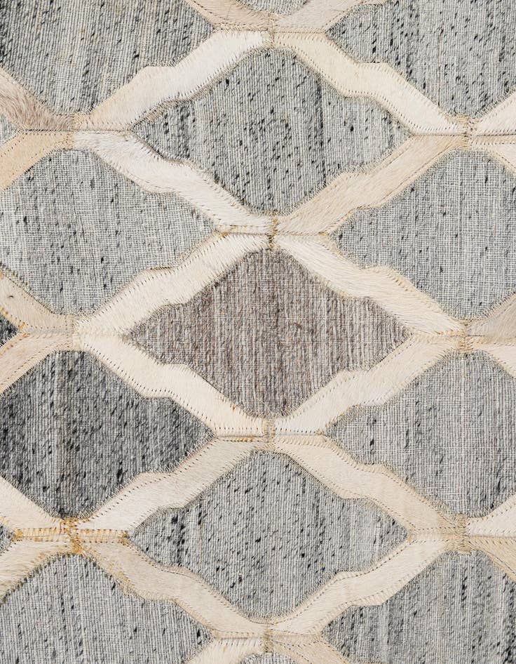 Detail image of  8' 1 x 9' 10 Cowhide - Patchwork Rug