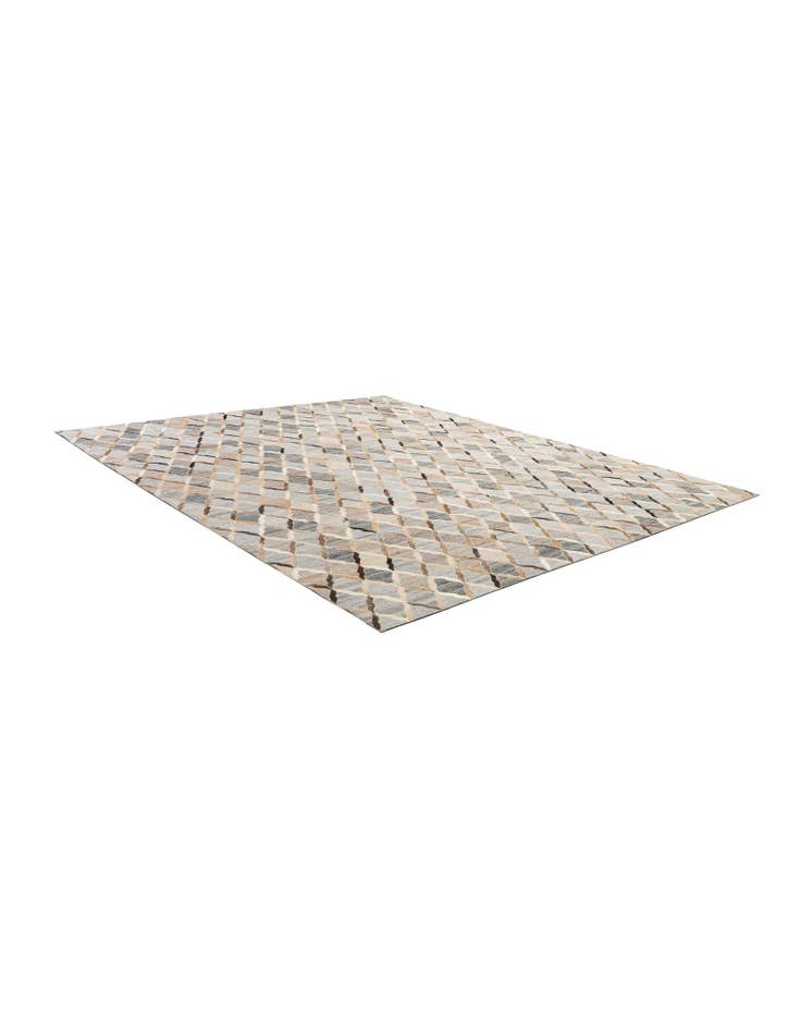 Detail image of  8' 1 x 9' 10 Cowhide - Patchwork Rug