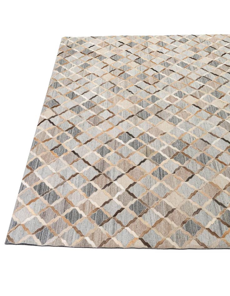 Detail image of  8' 1 x 9' 10 Cowhide - Patchwork Rug