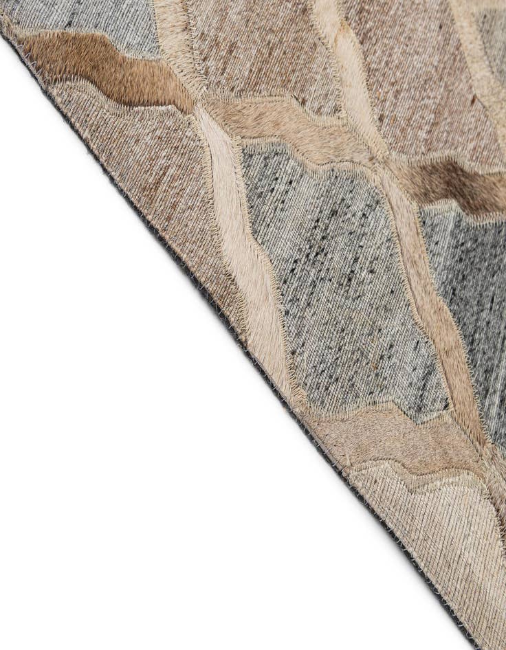 Detail image of  8' 1 x 9' 10 Cowhide - Patchwork Rug