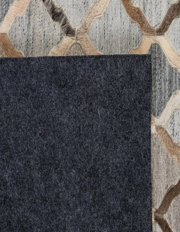 Detail image of  8' 1 x 9' 10 Cowhide - Patchwork Rug