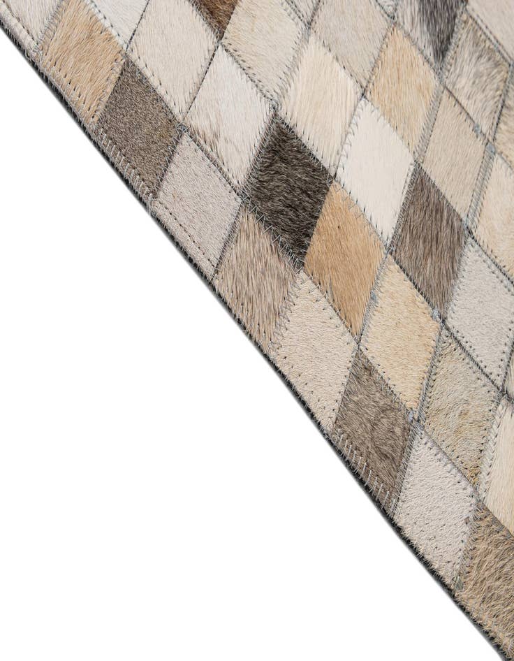 Detail image of  8' 1 x 9' 11 Cowhide - Patchwork Rug