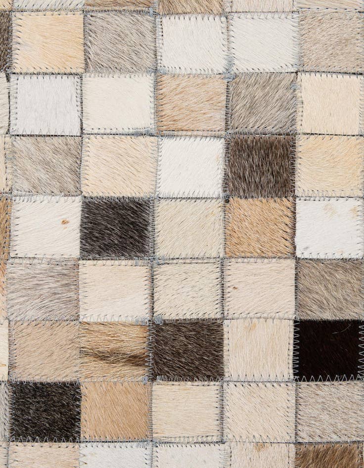 Detail image of  8' 1 x 9' 11 Cowhide - Patchwork Rug