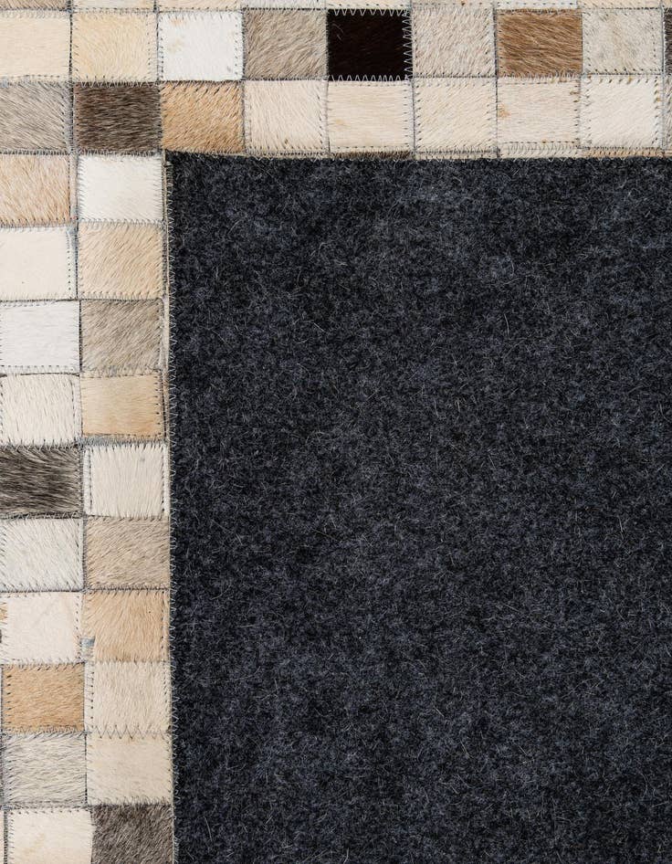 Detail image of  8' 1 x 9' 11 Cowhide - Patchwork Rug