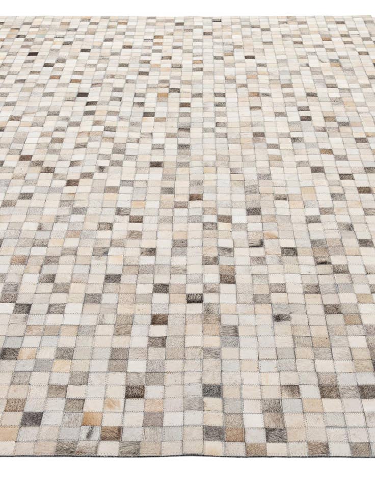 Detail image of  8' 1 x 9' 11 Cowhide - Patchwork Rug