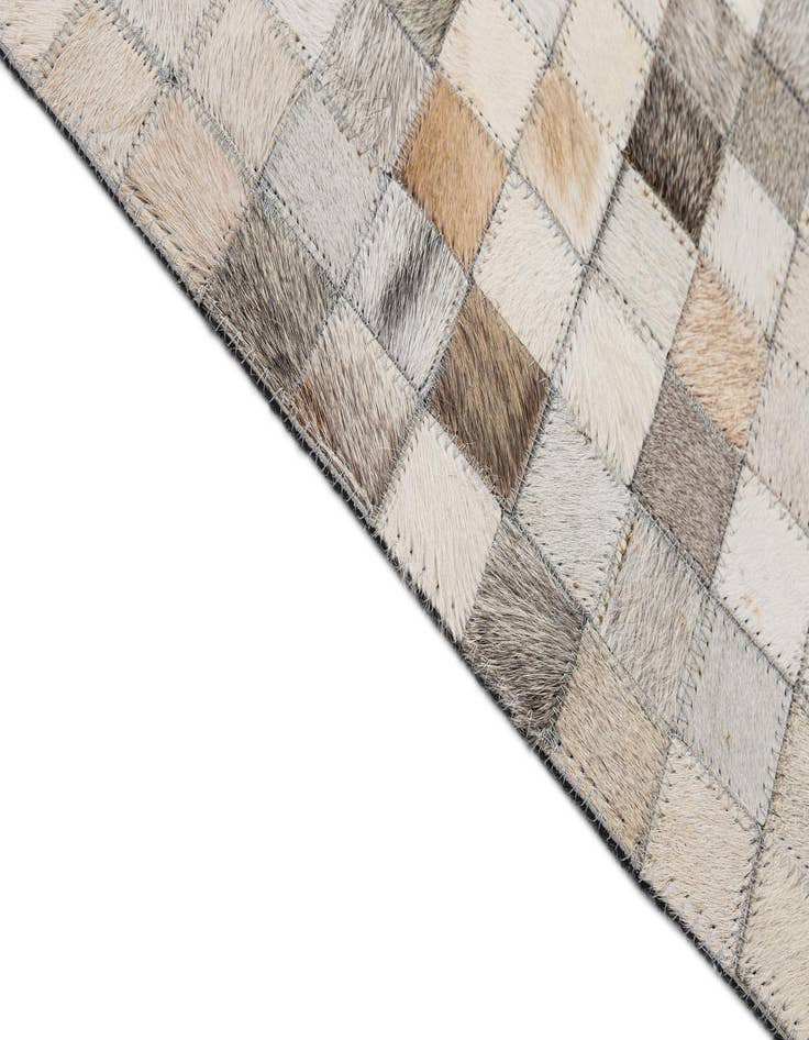 Detail image of  8' 1 x 9' 11 Cowhide - Patchwork Rug
