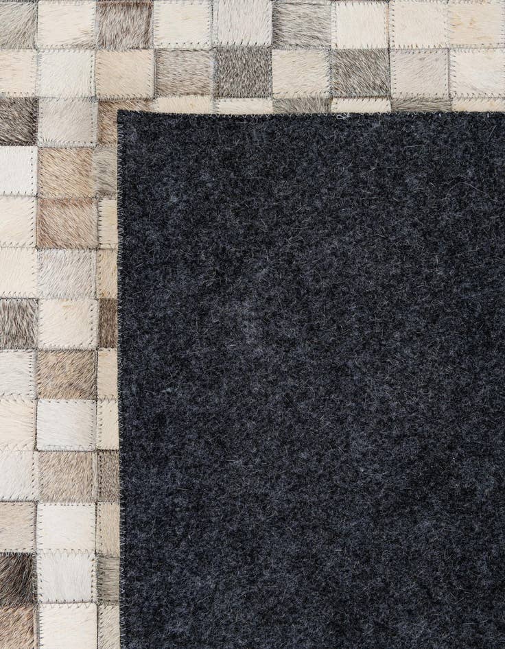 Detail image of  8' 1 x 9' 11 Cowhide - Patchwork Rug