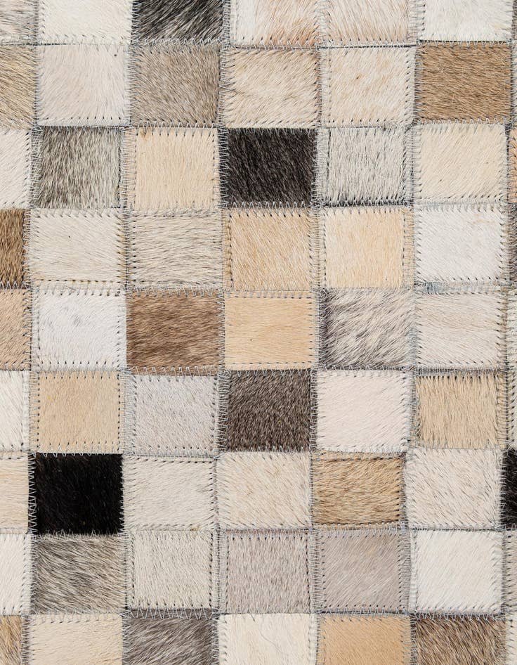 Detail image of  8' 2 x 10' Cowhide - Patchwork Rug