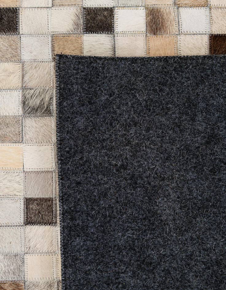 Detail image of  8' 2 x 10' Cowhide - Patchwork Rug