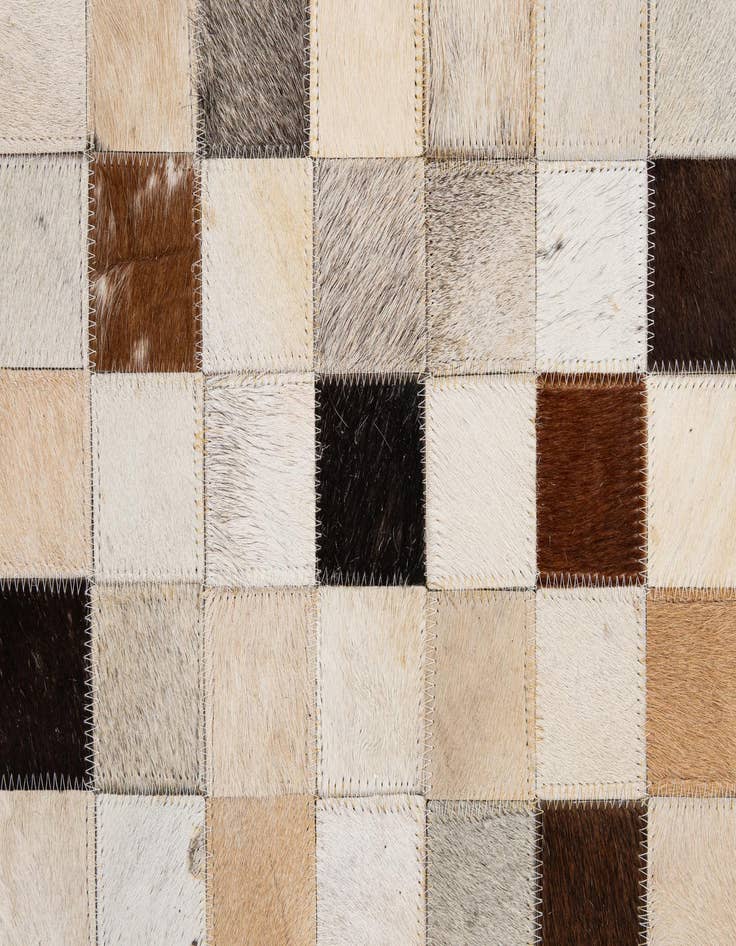 Detail image of  8' x 9' 11 Cowhide - Patchwork Rug