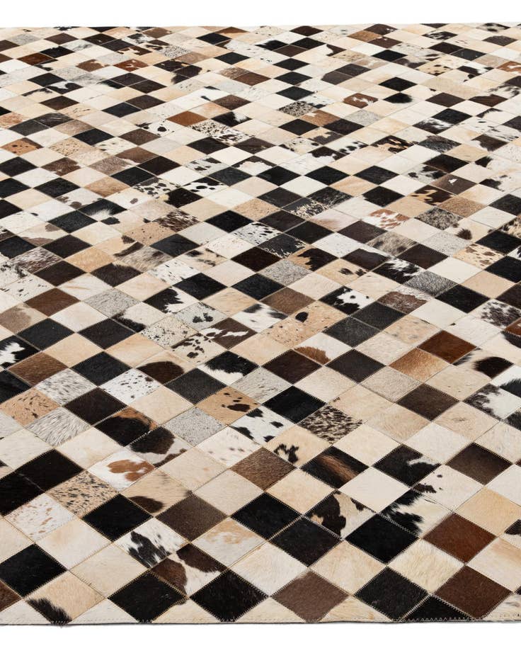 Detail image of  8' 1 x 9' 11 Cowhide - Patchwork Rug