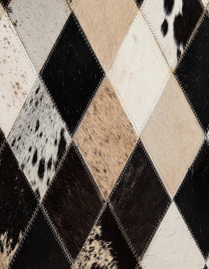 Detail image of  8' 1 x 9' 11 Cowhide - Patchwork Rug