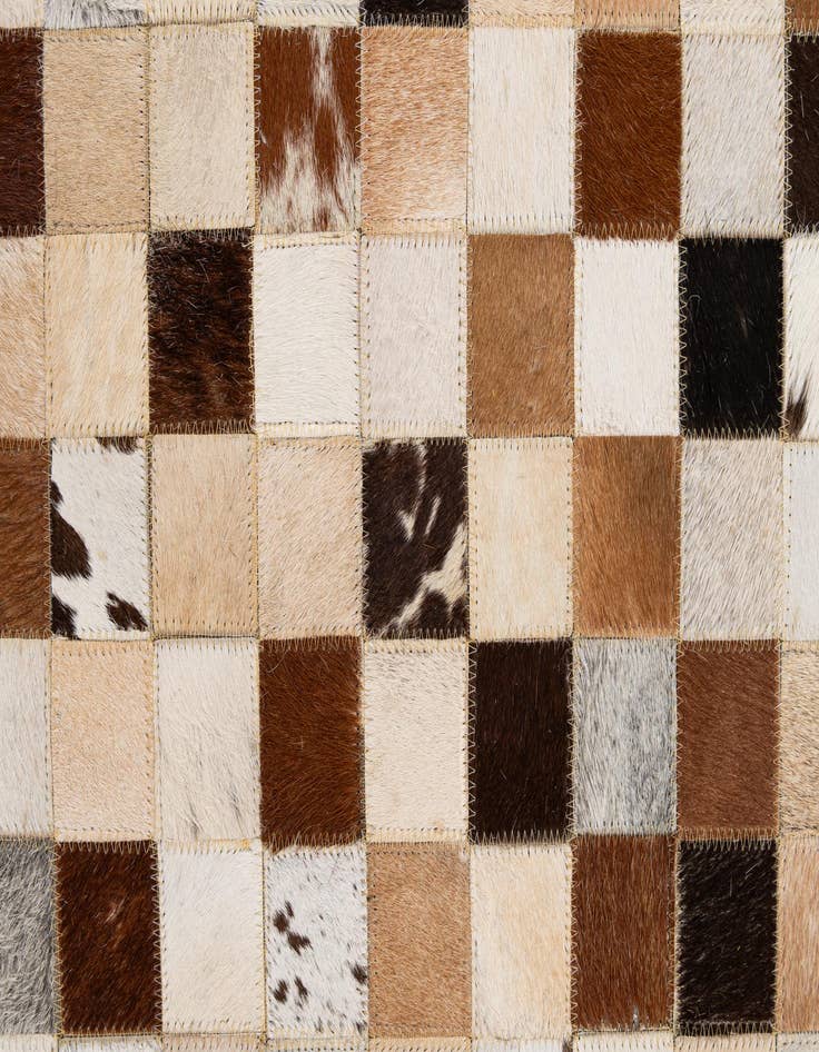 Detail image of  8' x 9' 11 Cowhide - Patchwork Rug