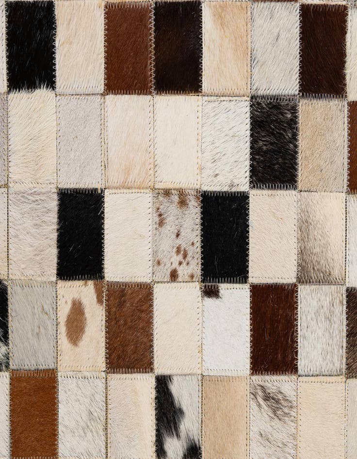 Detail image of  8' x 9' 11 Cowhide - Patchwork Rug