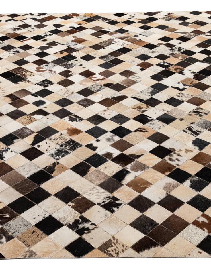 Detail image of  8' x 9' 11 Cowhide - Patchwork Rug