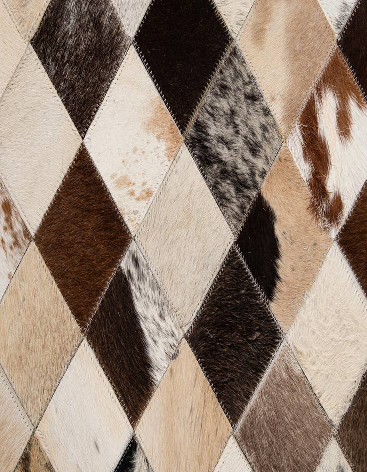 Detail image of  8' x 9' 11 Cowhide - Patchwork Rug