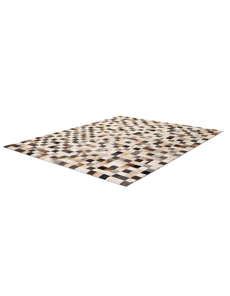 Detail image of  8' 1 x 9' 10 Cowhide - Patchwork Rug