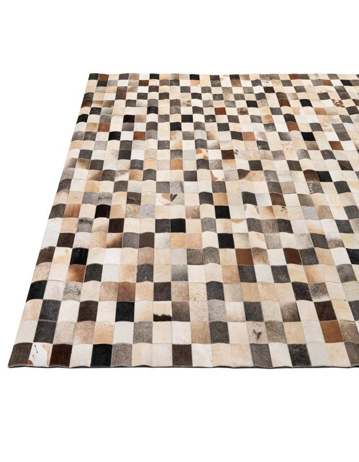Detail image of  8' 1 x 9' 10 Cowhide - Patchwork Rug