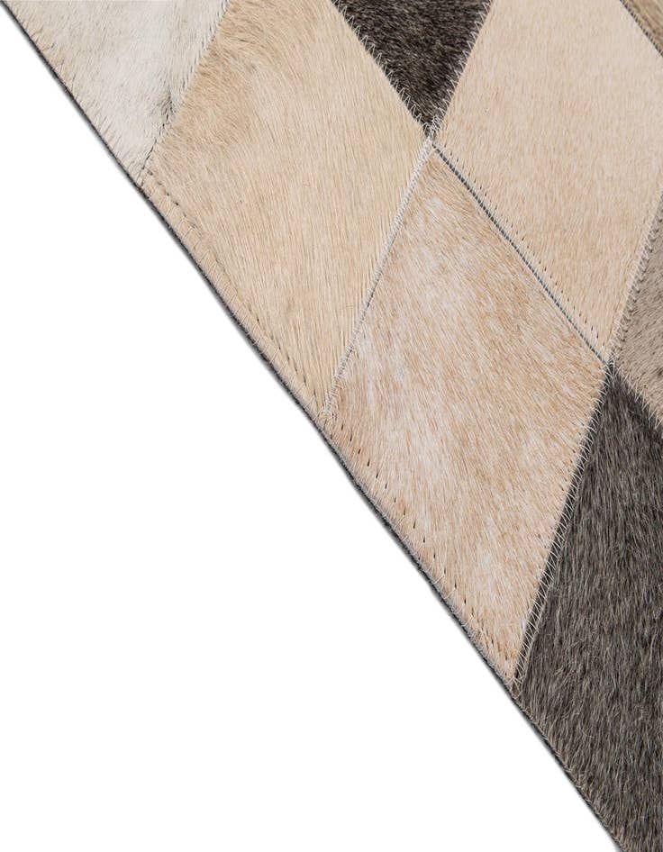 Detail image of  8' 1 x 9' 10 Cowhide - Patchwork Rug