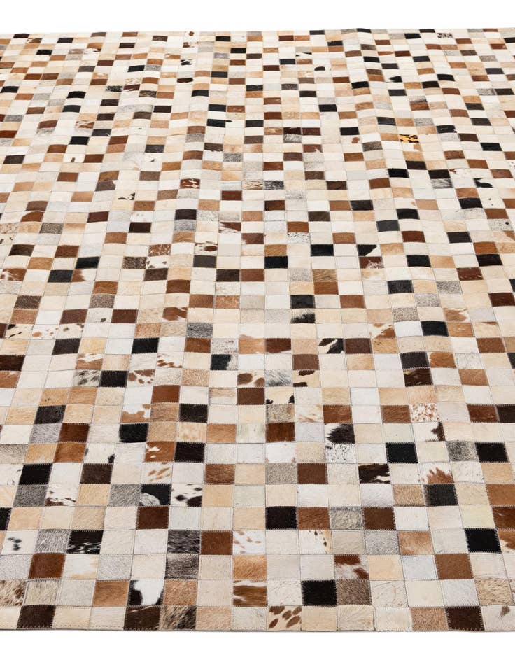 Detail image of  8' 2 x 9' 11 Cowhide - Patchwork Rug
