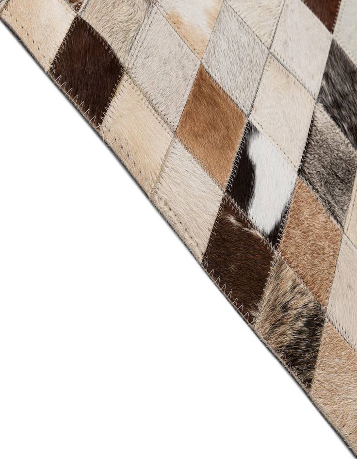 Detail image of  8' 2 x 9' 11 Cowhide - Patchwork Rug