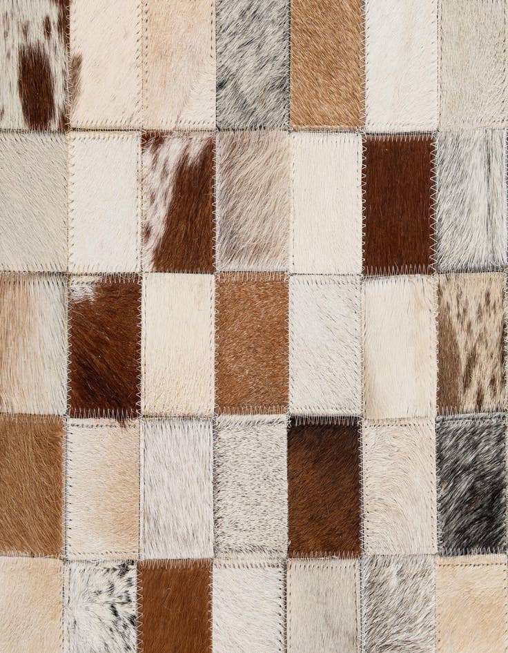 Detail image of  8' 2 x 9' 11 Cowhide - Patchwork Rug