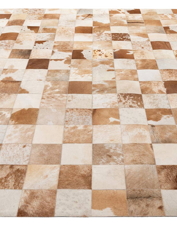Detail image of  8' 1 x 9' 11 Cowhide - Patchwork Rug