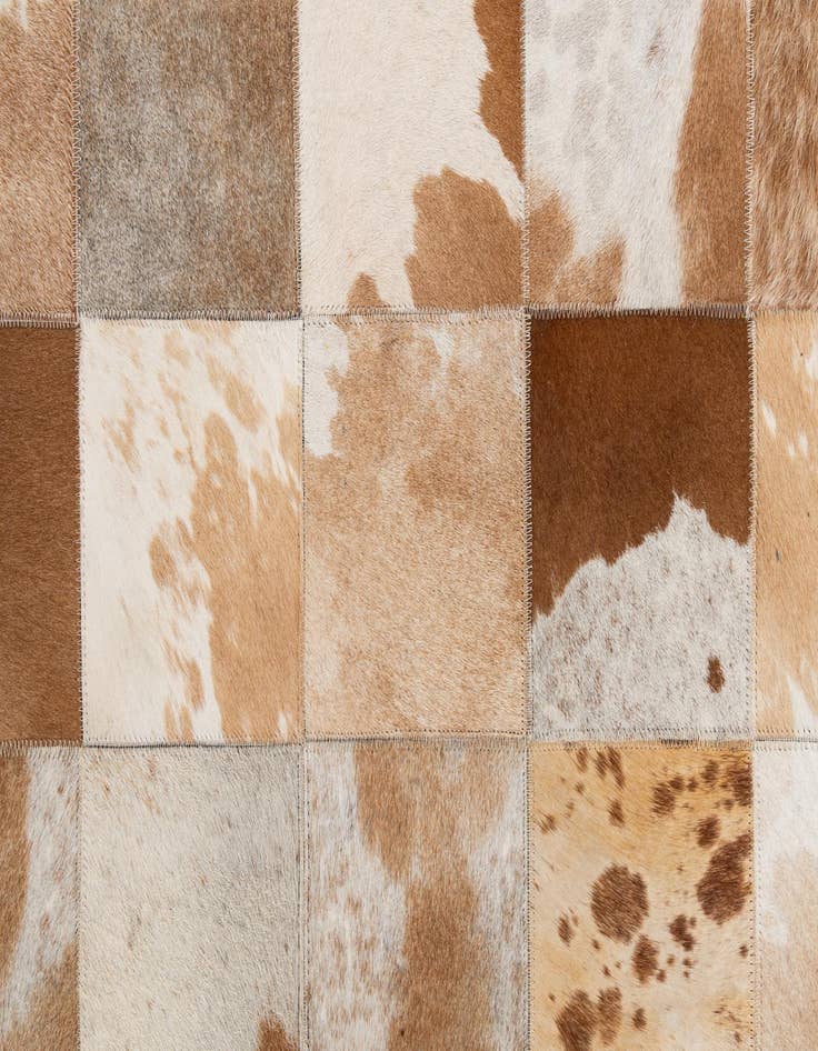 Detail image of  8' 1 x 9' 11 Cowhide - Patchwork Rug