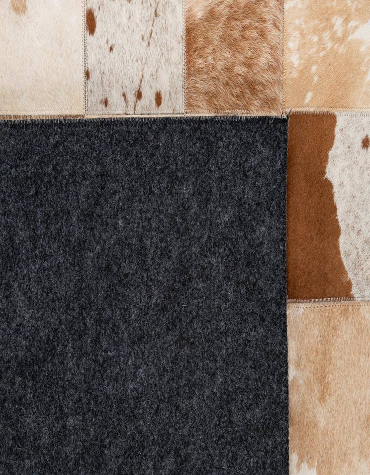 Detail image of  8' 1 x 9' 11 Cowhide - Patchwork Rug