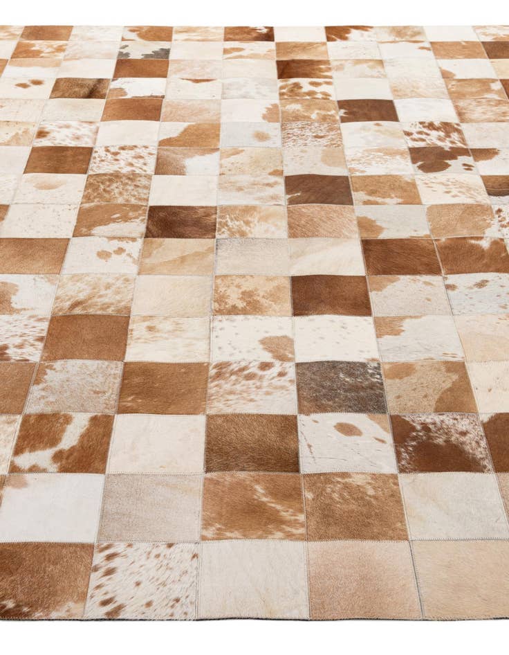 Detail image of  8' 1 x 9' 11 Cowhide - Patchwork Rug