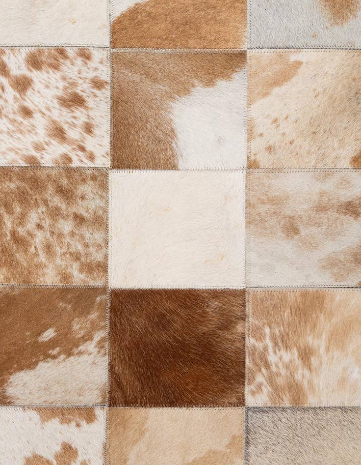 Detail image of  8' 1 x 9' 11 Cowhide - Patchwork Rug