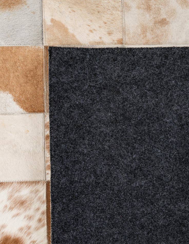 Detail image of  8' 1 x 9' 11 Cowhide - Patchwork Rug