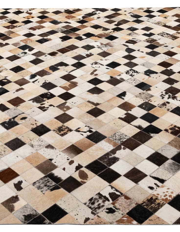 Detail image of  8' x 9' 11 Cowhide - Patchwork Rug