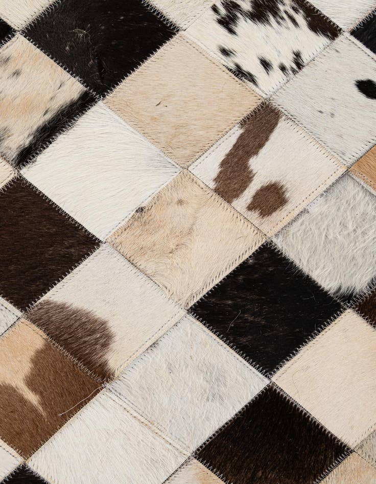Detail image of  8' x 9' 11 Cowhide - Patchwork Rug