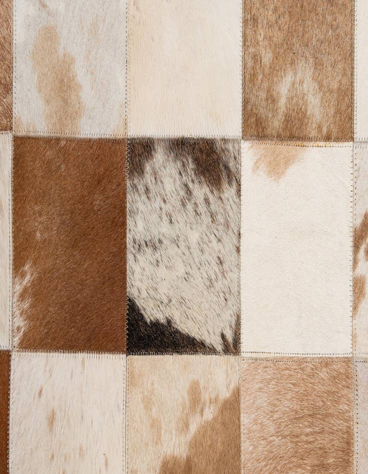 Detail image of  8' 1 x 9' 11 Cowhide - Patchwork Rug