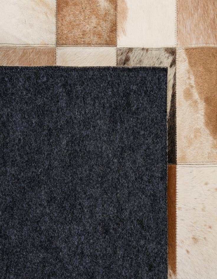 Detail image of  8' 1 x 9' 11 Cowhide - Patchwork Rug