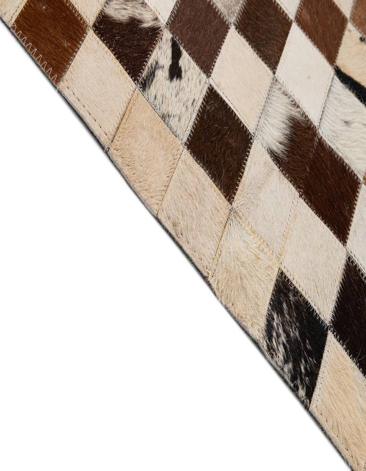Detail image of  8' 1 x 10' Cowhide - Patchwork Rug