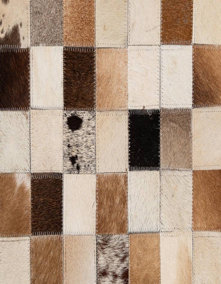 Detail image of  8' 1 x 10' Cowhide - Patchwork Rug