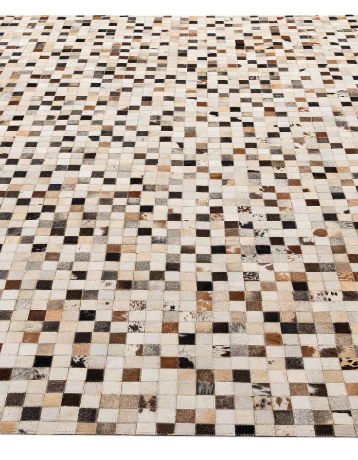 Detail image of  8' 1 x 9' 11 Cowhide - Patchwork Rug