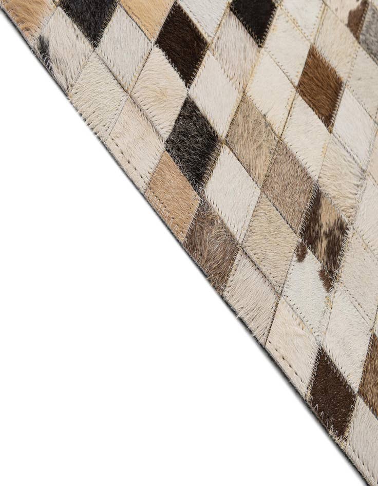 Detail image of  8' 1 x 9' 11 Cowhide - Patchwork Rug