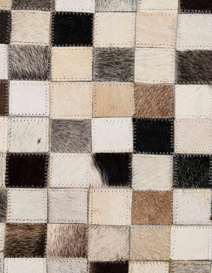 Detail image of  8' 1 x 9' 11 Cowhide - Patchwork Rug