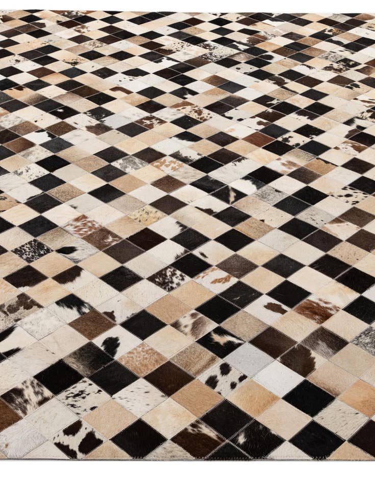 Detail image of  7' 11 x 9' 11 Cowhide - Patchwork Rug