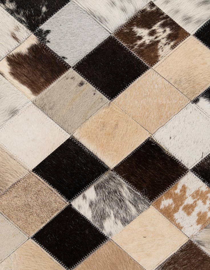 Detail image of  7' 11 x 9' 11 Cowhide - Patchwork Rug