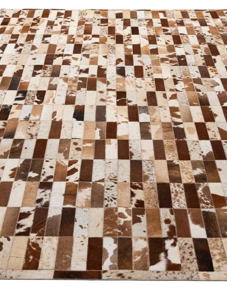 Detail image of  8' 2 x 10' Cowhide - Patchwork Rug